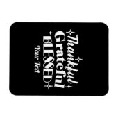 編集可能きらめく感謝祭引用文デザイン マグネット (横)