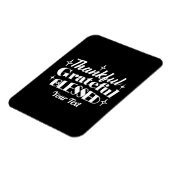 編集可能きらめく感謝祭引用文デザイン マグネット (左側)