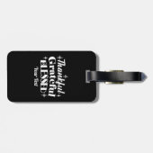 編集可能きらめく感謝祭引用文デザイン ラゲッジタグ (裏面横)