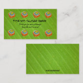 編集可能すしバーロイヤリティリワードカード ロイヤリティカード (正面/裏面)