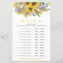 編集可能と彼は彼女が言ったウェディングシャワーゲーム