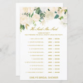 編集可能と彼は彼女が言ったウェディングシャワーゲーム (正面/裏面)