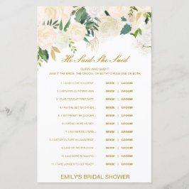 編集可能と彼は彼女が言ったウェディングシャワーゲーム