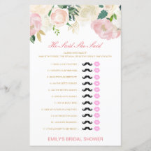 編集可能と彼は彼女が言ったウェディングシャワーゲーム