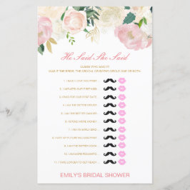 編集可能と彼は彼女が言ったウェディングシャワーゲーム