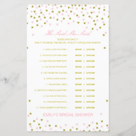 編集可能と彼は彼女が言ったウェディングシャワーゲーム