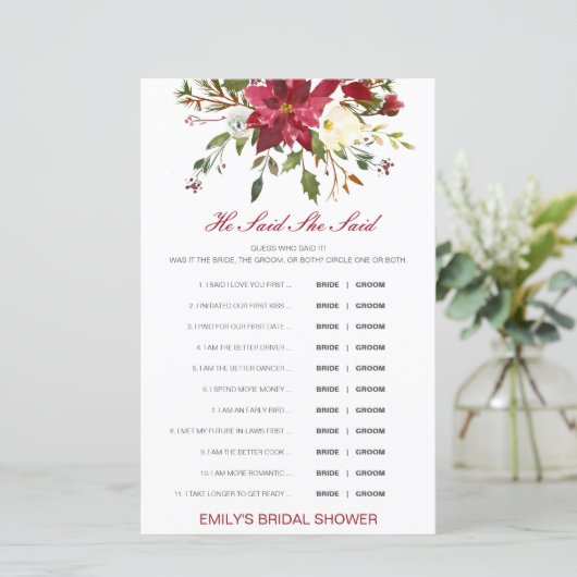 編集可能と彼は彼女が言ったウェディングシャワーゲーム (スタンド正面)