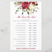 編集可能と彼は彼女が言ったウェディングシャワーゲーム (正面)