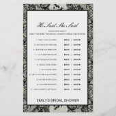 編集可能と彼は彼女が言ったウェディングシャワーゲーム (正面)