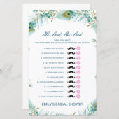 編集可能と彼は彼女が言ったウェディングシャワーゲーム (正面/裏面)