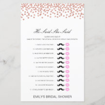 編集可能と彼は彼女が言ったウェディングシャワーゲーム