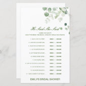 編集可能と彼は彼女が言ったウェディングシャワーゲーム (正面/裏面)