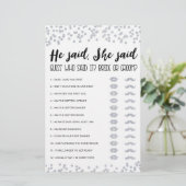 編集可能と彼は、彼女はブライダルシャワーゲームを言った (スタンド正面)