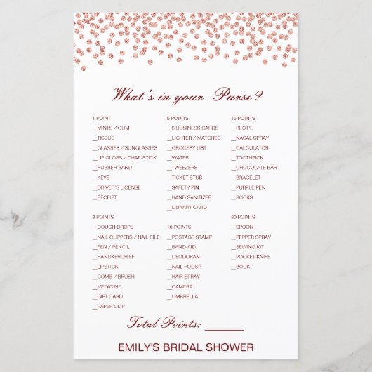 編集可能なあなたの財布のブライダルシャワーゲーム (正面)