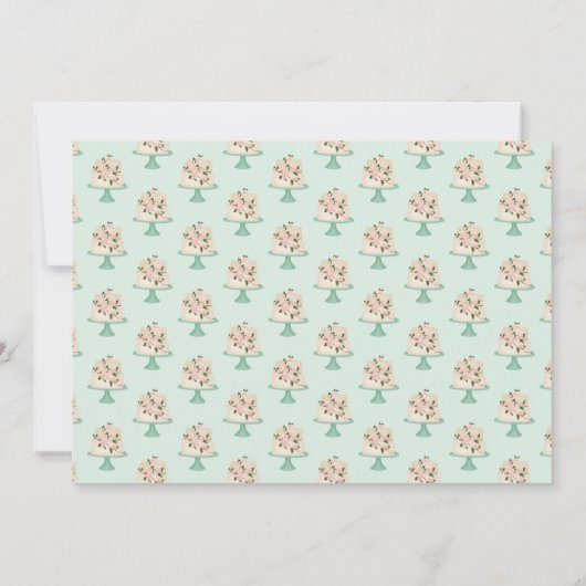 編集可能なお誕生日ケーキパーティー写真の招待 招待状 (裏面)