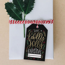 編集可能なすてきカラークリスマスギフトタグを希望