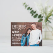 編集可能なはっきりした色要求ポストカード日付を保存 ポストカード (スタンド正面)