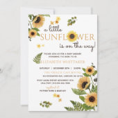 編集可能なひまわりベイビーシャワーの案内 招待状 (正面)