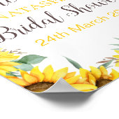 編集可能なひまわり ウェルカムサイン カスタムサイン ポスター (角)