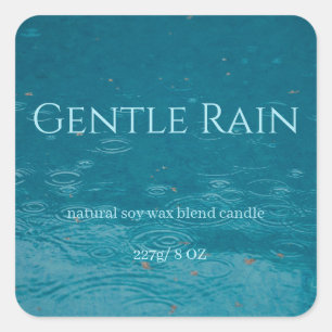 編集可能なやさしい雨の商品 スクエアシール
