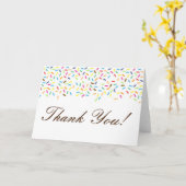 編集可能なアイスクリームスプリンクサンキューカード カード (黄色い花)