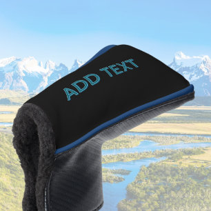 編集可能なアウトラインレタリング（ドロップシャドウ付き） ゴルフヘッドカバー