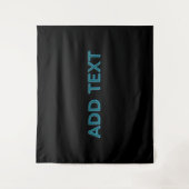 編集可能なアウトラインレタリング（ドロップシャドウ付き） タペストリー (正面)