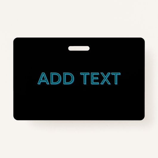 編集可能なアウトラインレタリング（ドロップシャドウ付き） バッジ (正面)