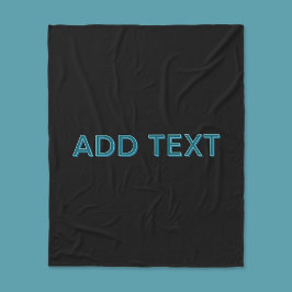 編集可能なアウトラインレタリング（ドロップシャドウ付き） フリースブランケット