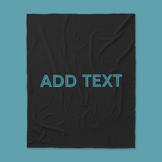 編集可能なアウトラインレタリング(ドロップシャドウ付き) フリースブランケット
