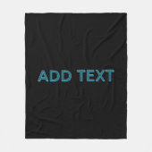 編集可能なアウトラインレタリング(ドロップシャドウ付き) フリースブランケット (正面)