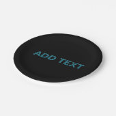 編集可能なアウトラインレタリング（ドロップシャドウ付き） ペーパープレート (アングル)