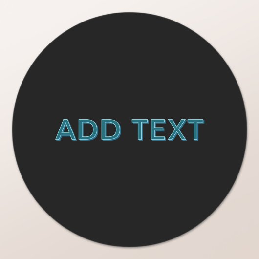 編集可能なアウトラインレタリング（ドロップシャドウ付き） ラウンドシール