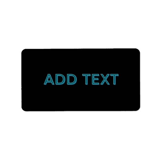 編集可能なアウトラインレタリング(ドロップシャドウ付き) ラベル (正面)