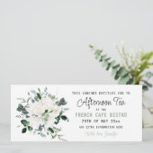 編集可能なアフタヌーンティー券 招待状 (スタンド正面)