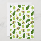編集可能なアボカドの誕生日招待状 招待状 (裏面)