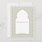 編集可能なアラビアアーチ招待状 招待状 (裏面)