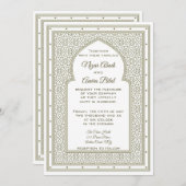 編集可能なアラビアアーチ招待状 招待状 (正面/裏面)