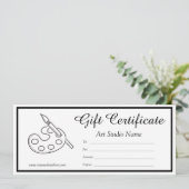 編集可能なアートギフト証明書テンプレート (スタンド正面)