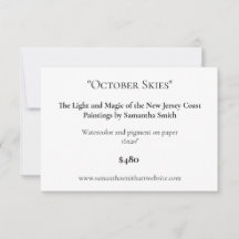 編集可能なアート展示ディスプレイカードアートラベル