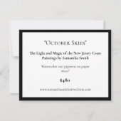 編集可能なアート展示ディスプレイカードアートラベル シーズンカード (正面)