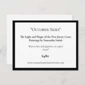 編集可能なアート展示ディスプレイカードアートラベル 案内ポストカード (正面/裏面)