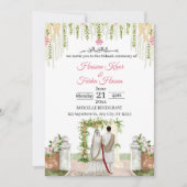 編集可能なイスラム教式ニッカ・招待状テンプレート ニッカ 招待状 (正面)