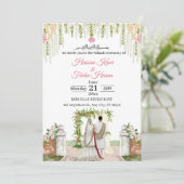 編集可能なイスラム教式ニッカ・招待状テンプレート ニッカ 招待状 (スタンド正面)