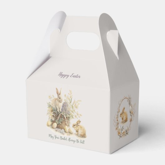 編集可能なイースターバニー特典ボックス フェイバーボックス (正面サイド)