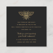 編集可能なウィッチー タロット ビーキーパー ハニービー スクエア名刺 (裏面)