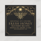 編集可能なウィッチー タロット ビーキーパー ハニービー スクエア名刺 (正面)