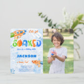 編集可能なウォーターガンフォト招待状 招待状 (スタンド正面)