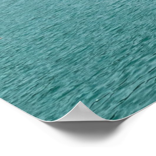 編集可能なウミガメの群れアートポスター ポスター (角)