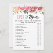 編集可能なエバーオアネバー ブライダルシャワー ゲームカード 招待状 (正面)